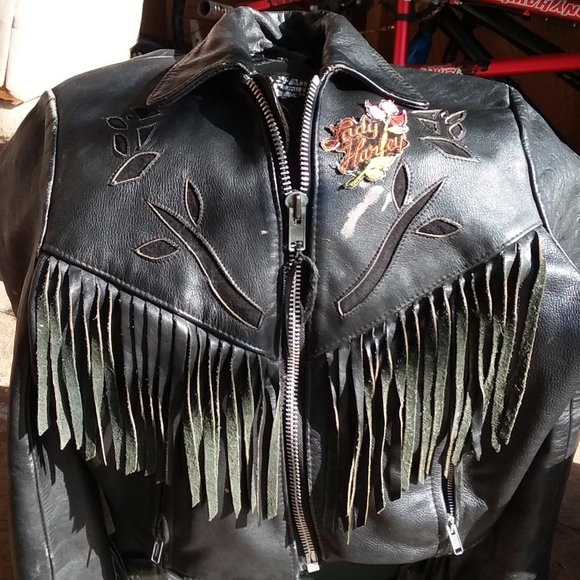 Women's hand crafted Leather jacket - Picture 3 of 4